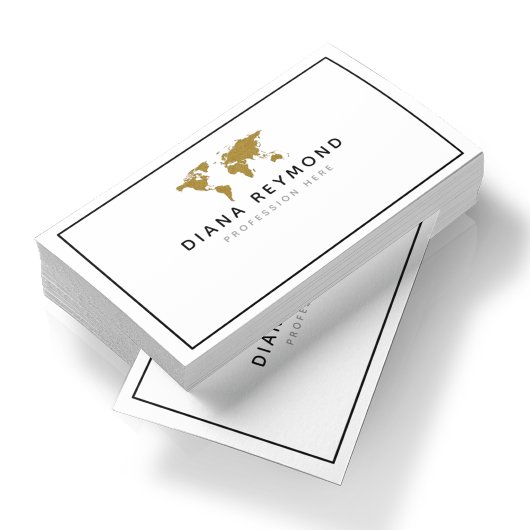 Wereldkaart Modern Professional Visitekaartje