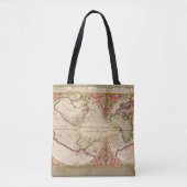 Wereldkaart Monogram Naam Tote Bag (Voorkant)