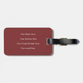 Wereldkaart Monogram roze Rose Gold Glitter Travel Bagagelabel (Achterkant horizontaal)