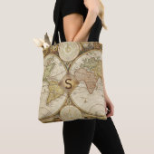  Wereldkaart monogram Tote Bag (Dichtbij)