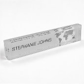Wereldkaart Monogrammen Aangepaste naam Cadeaudeco Naambordje