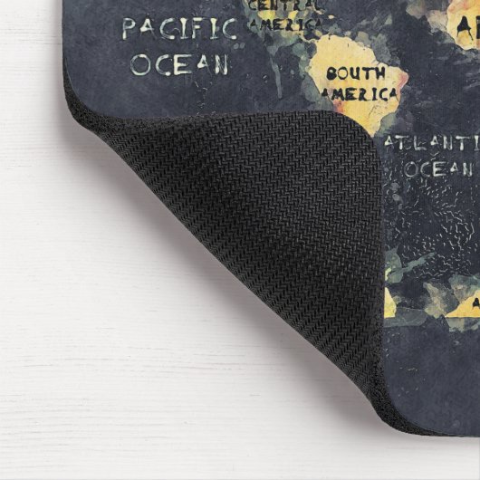 wereldkaart mousepad muismat (Hoek)