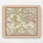 WERELDKAART Mousepad Muismat (Voorkant)