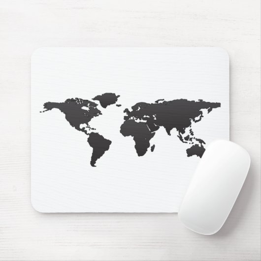 wereldkaart muismat (Met muis)