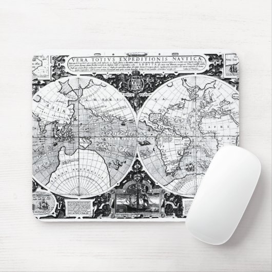 Wereldkaart Muismat (Met muis)