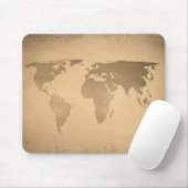wereldkaart muismat (Met muis)