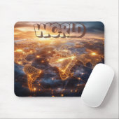 Wereldkaart Muismat Travel-Inspired Muismat (Met muis)