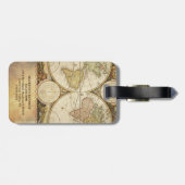  Wereldkaart | Naam en contactgegevens Bagagelabel (Achterkant horizontaal)