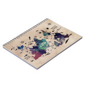 wereldkaart notebook notitieboek (Linkerzijde)