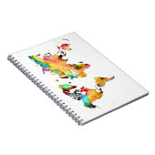 wereldkaart notebook notitieboek (Rechterzijde)