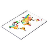 wereldkaart notebook notitieboek (Linkerzijde)