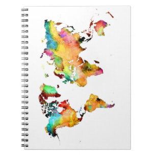 wereldkaart notebook notitieboek