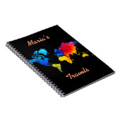 wereldkaart. notitieboek (Rechterzijde)