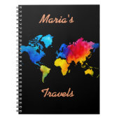 wereldkaart. notitieboek (Voorkant)