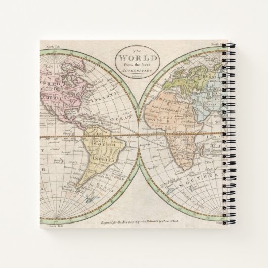  Wereldkaart Notitieboek (Achterkant)
