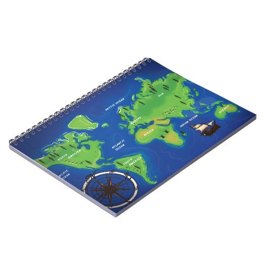 Wereldkaart Notitieboek (Linkerzijde)