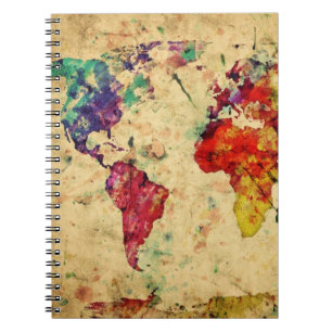 wereldkaart notitieboek