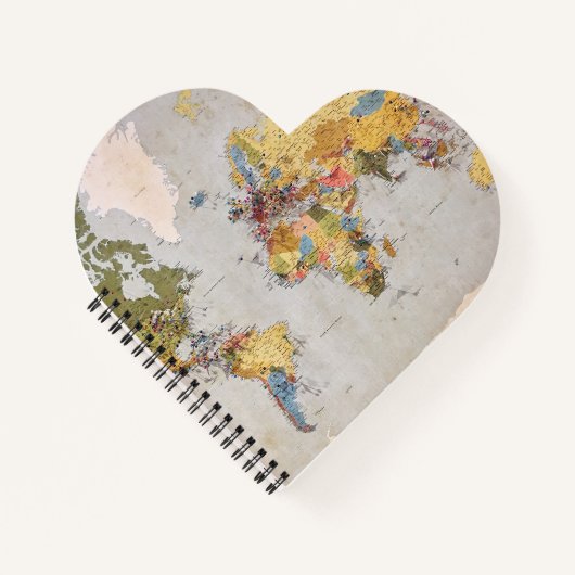 wereldkaart notitieboek (Voorkant)