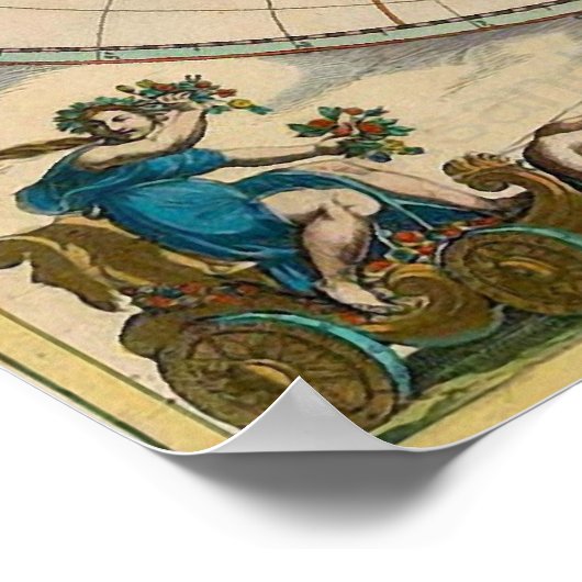 Wereldkaart Nova Totius Terrarum Orbis Tabula Poster (Hoek)