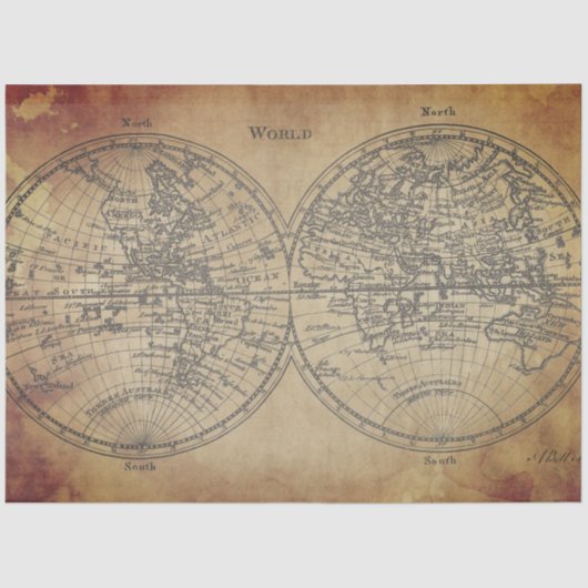 wereldkaart ontkoppelen papier (Voorkant)