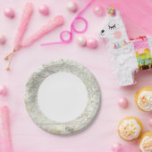 Wereldkaart oostelijk halfrond papieren bordje (Feest)