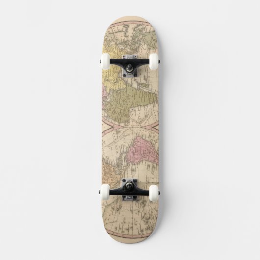 Wereldkaart op de Globale Projectie 2 Persoonlijk Skateboard (Voorkant)