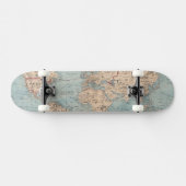 Wereldkaart op Mercatorprojectie Skateboard (Horizontaal)