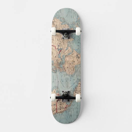 Wereldkaart op Mercatorprojectie Skateboard (Voorkant)