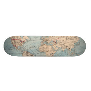 Wereldkaart op Mercatorprojectie Skateboard