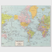 wereldkaart-opvulpapier cadeaupapier (Vlak)