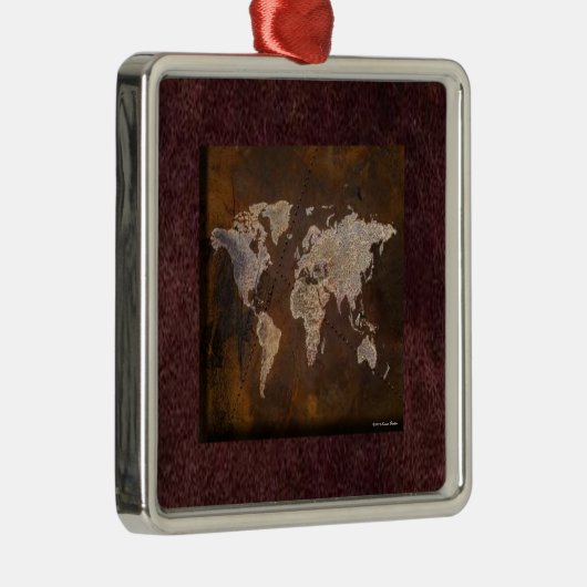 Wereldkaart Ornament (Rechts)