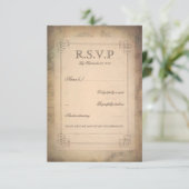  Wereldkaart Oude bruiloft RSVP Kaarten (Staand voorkant)