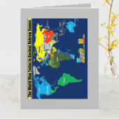 Wereldkaart Oude Hebreeuwse familienamen Geschiede Kaart (Gele Bloem)