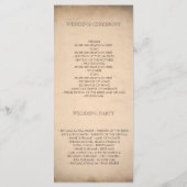 Wereldkaart Oude Trouwprogramma's Programmakaart (Achterkant)