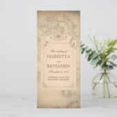 Wereldkaart Oude Trouwprogramma's Programmakaart (Staand voorkant)