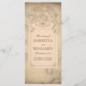  Wereldkaart Oude Trouwprogramma's Programmakaart (Voorkant)