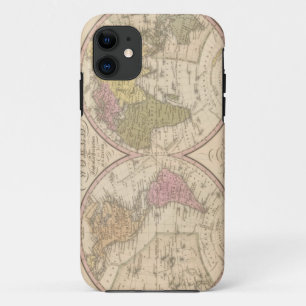 wereldkaart over de mondiale projectie 2 Case-Mate iPhone case