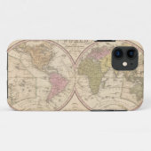 wereldkaart over de mondiale projectie 2 Case-Mate iPhone case (Achterkant (horizontaal))