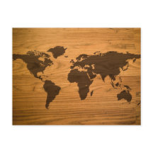 Wereldkaart over houten korrels