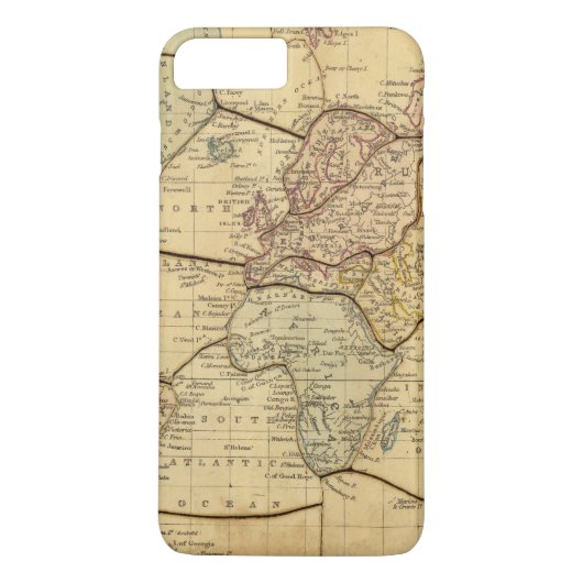 Wereldkaart over Mercators Projection Case-Mate iPhone Case (Achterkant)