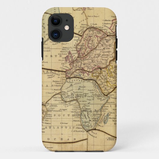 Wereldkaart over Mercators Projection Case-Mate iPhone Case (Achterkant)
