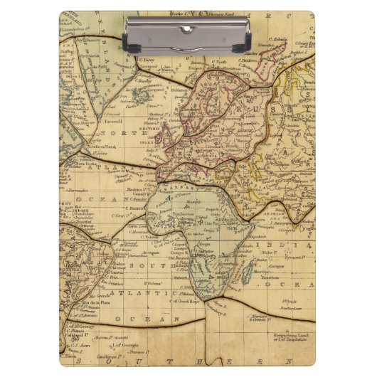 Wereldkaart over Mercators Projection Klembord (Voorkant)
