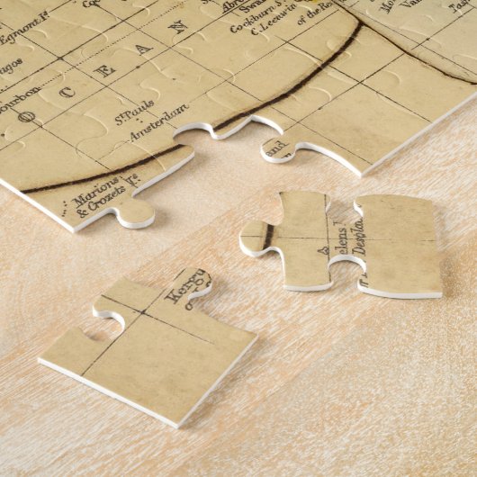 Wereldkaart over Mercators Projection Legpuzzel (Zijkant)