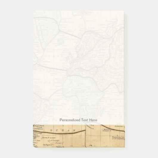 Wereldkaart over Mercators Projection Post-it® Notes (Voorkant)