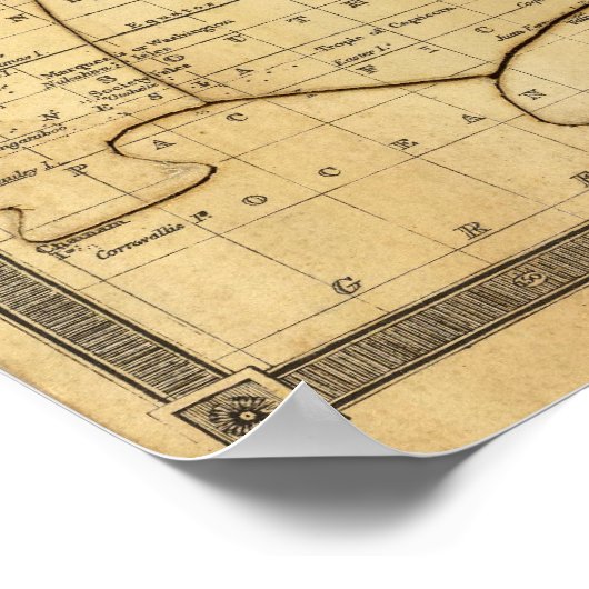 Wereldkaart over Mercators Projection Poster (Hoek)