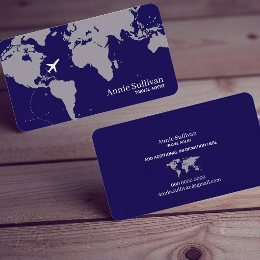 Wereldkaart Overmaat Internationale Reizen  Visitekaartje