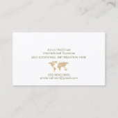Wereldkaart Oversized International Business White Visitekaartje (Achterkant)