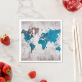 wereldkaart papieren servetten (Insitu)