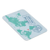 wereldkaart paspoort EDITABLE KLOR Opslaan Datum Magneet (Rechterzijde)