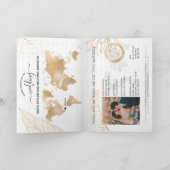 Wereldkaart paspoort Mexico Wedding Destination Pa (Binnen)